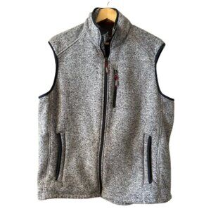 Orvis Gray Marled Fleece Vest Men’s XL Full Zip Layering